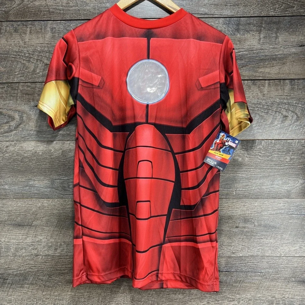 Marvel Iron Man Costume T-shirt Child Size L/XL Fits Up To Size 16 New w/ Tags
